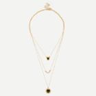 Shein Round & Moon Pendant Layered Chain Necklace