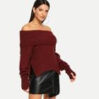 Shein Off The Shoulder Slit Side Jumper