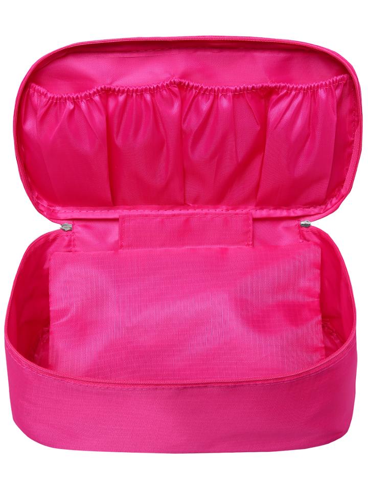 Shein Hot Pink Zipper Multifunctional Wash Bag