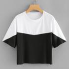 Shein Two Tone Drop Shoulder Tee