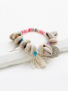 Shein Shell & Tassel Decorated Beaded Bracelet