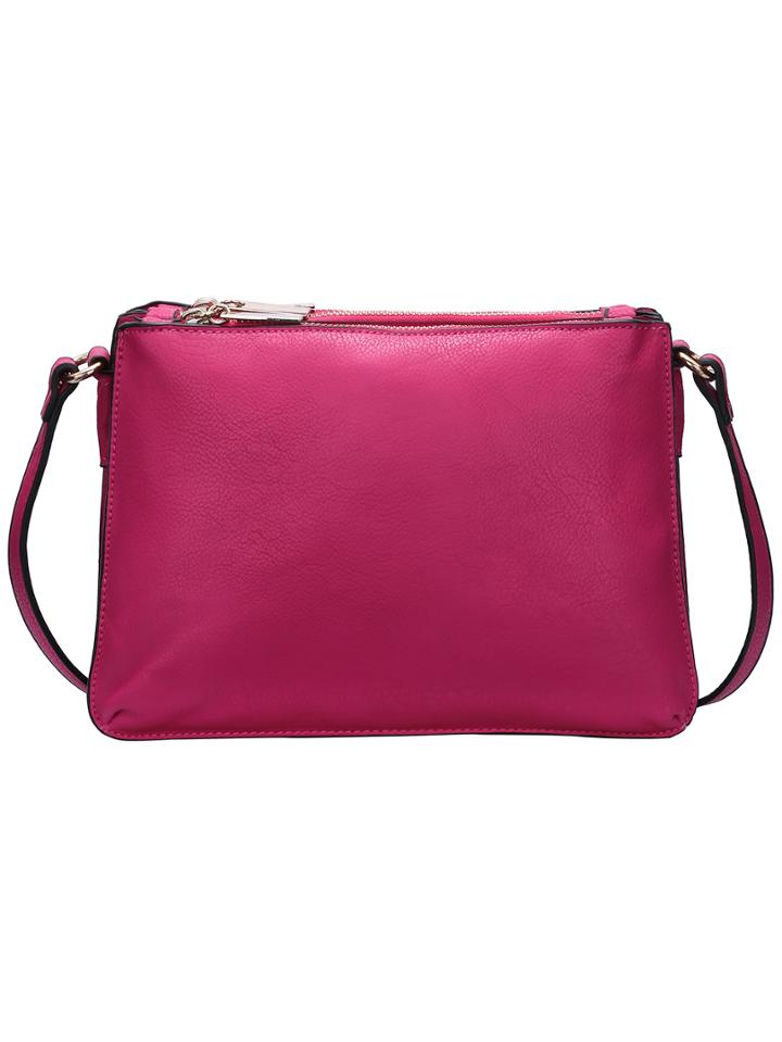 Shein Rose Zipper Pu Stachel Bag