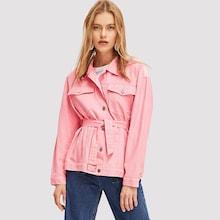 Shein Pocket Patched Buttoned Jacket