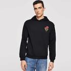 Shein Men Flower Embroidered Hoodie Sweatshirt