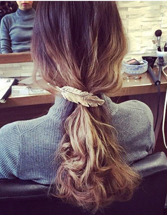 Shein Gold Leaf Shape Hair Clip