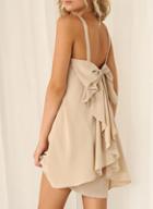 Shein Apricot Strap Bow Ruffle Dress