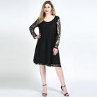 Shein Plus Lace Overlay Dress