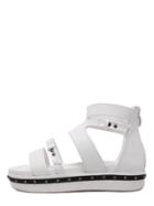 Shein White Faux Leather Snakeskin Open Toe Sandals