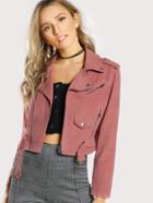 Shein Multi-zip Textured Moto Jacket