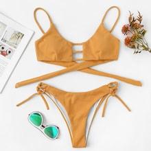 Shein Tie Side Ladder Cut-out Bikini Set