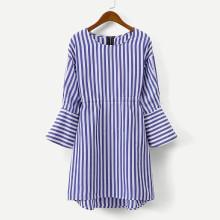 Shein Contrast Stripe Drop Shoulder Dress