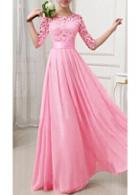 Rosewe Empire Waist Half Sleeve Maxi Dress