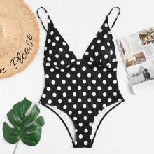 Shein Plus Polka Dot Swimsuit