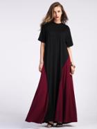 Shein Color Block Floor Length Tent Dress