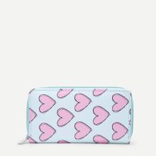 Shein Heart Print Pu Purse