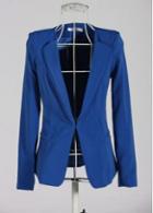 Rosewe Hot Sale Blue Long Sleeve Skinny Blazer For Women