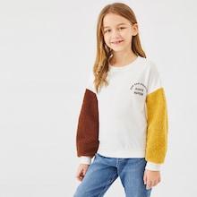 Shein Girls Color Block Letter Pullover