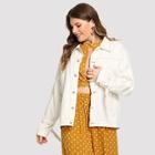 Shein Plus Pocket Patched Button Up Jacket