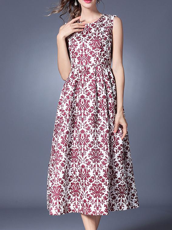 Shein Vintage Print Long Dress