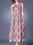 Shein Vintage Print Long Dress