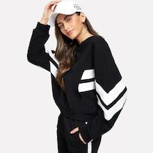 Shein Cut-and-sew Dolman Sleeve Sweatshirt
