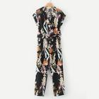 Shein Self Tie Floral Print Jumpsuit