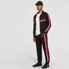 Shein Men Zip Front Striped Coat & Pants Co-ord