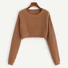 Shein Round Collar Crop Pullover