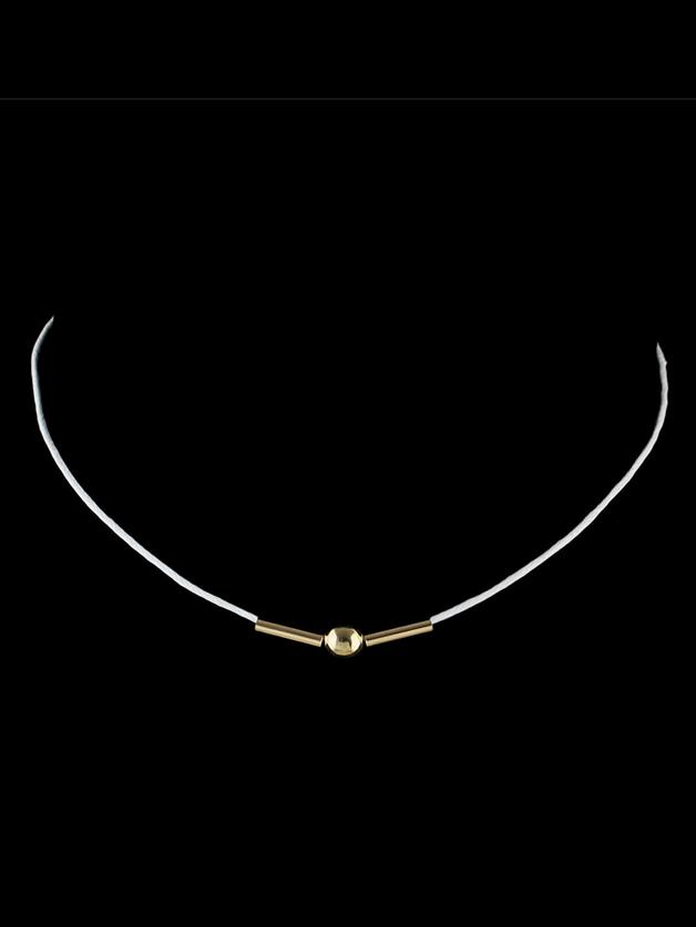Shein White New Simple Thin Rope Chain Choker Necklace