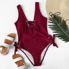 Shein Lace-up Swimsuit