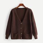 Shein Solid Single Breasted Sweater Coat