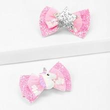 Shein Girls Bow Decorated Glitter Hair Clip 2pcs