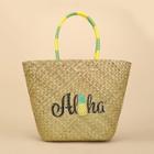 Shein Letter Print Weave Tote Bag