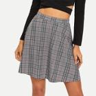 Shein Plaid Flare Skirt