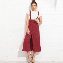 Shein Button Through Spot Skirt
