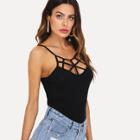 Shein Caged Neck Fitted Cami Top