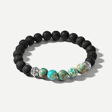 Shein Men Earth Detail Beaded Bracelet