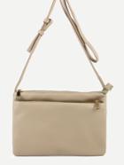 Shein Beige Zip Closure Two Layer Flat Crossbody Bag