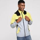 Shein Men Flap Pocket Detail Color Block Windbreaker Jacket