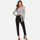 Shein Zebra Print Combo Jumpsuit