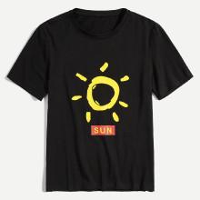 Shein Men Sun Print T-shirt
