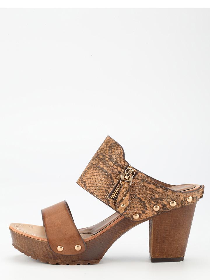 Shein Camel Pu Cork Sandals