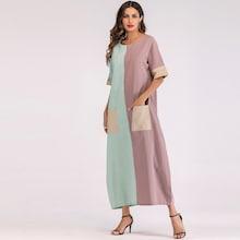 Shein Dual Pocket Color Block Longline Dress