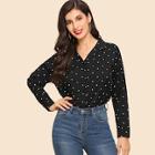 Shein Polka Dot Drop Shoulder Shirt