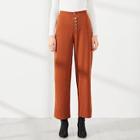 Shein Solid Button Fly Pants
