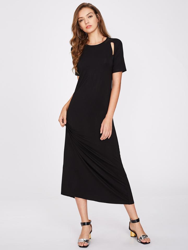 Shein Cutout Vented Back Dress