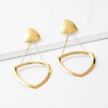 Shein Open Triangle & Bar Detail Drop Earrings