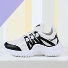 Shein 90s Inspired Two Tone Mesh Lace Up Bulky Sneakers