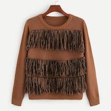 Shein Fringe Trim Sweater