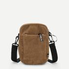 Shein Pocket Detail Corduroy Crossbody Bag